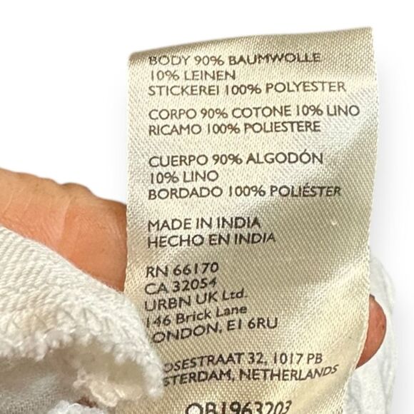 FREE PEOPLE Women’s White Emory Embroidered Boho Midi Dress Size Small - Picture 7 of 8